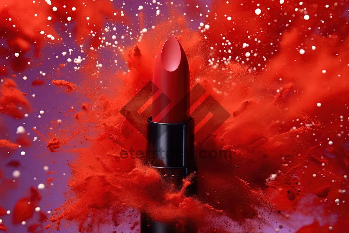 Picture of Colorful lipstick makeup for fashion face