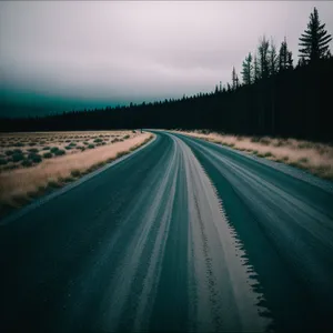 Speeding Through the Night on Rural Freeway