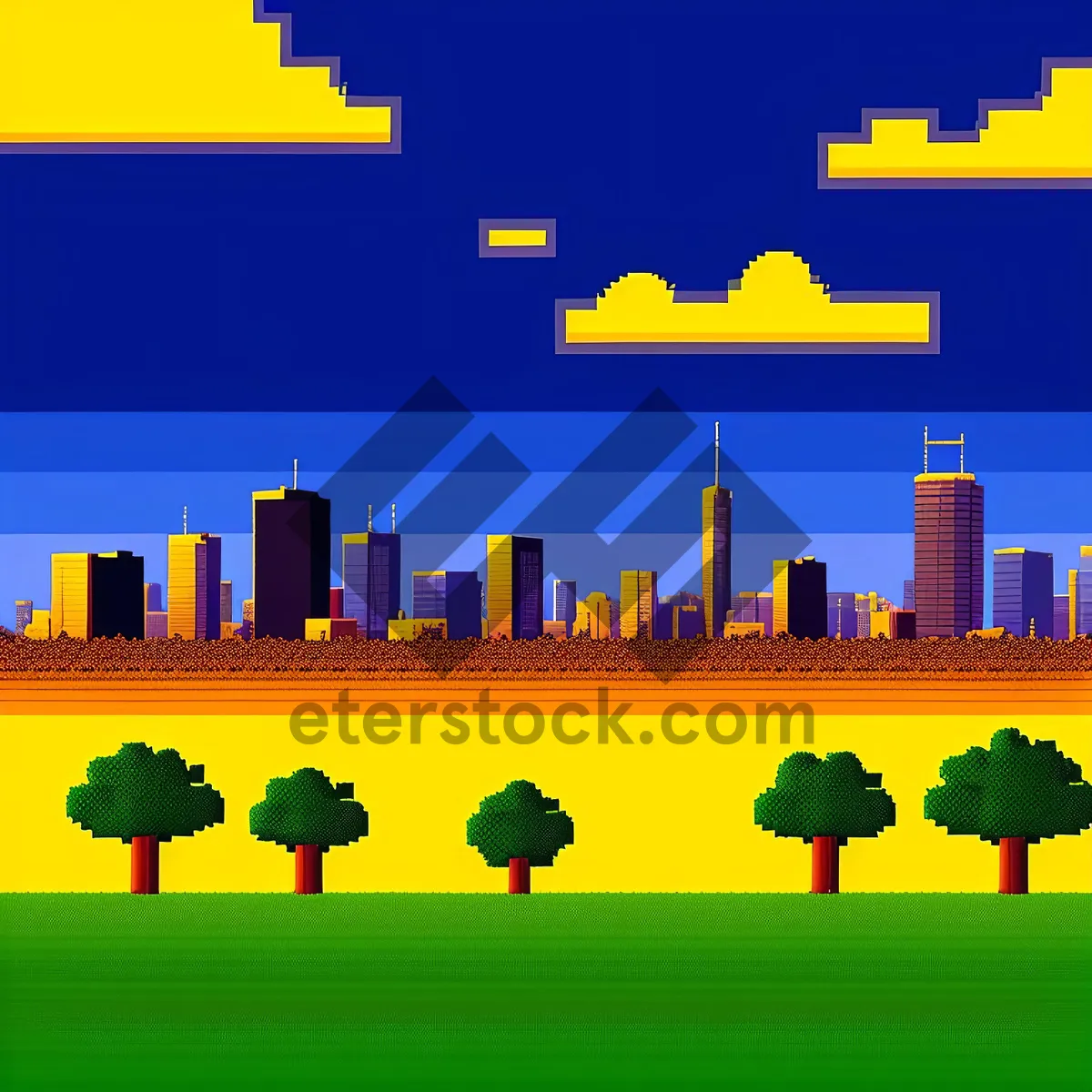 Picture of Serene Summer Meadow under Clear Blue Sky