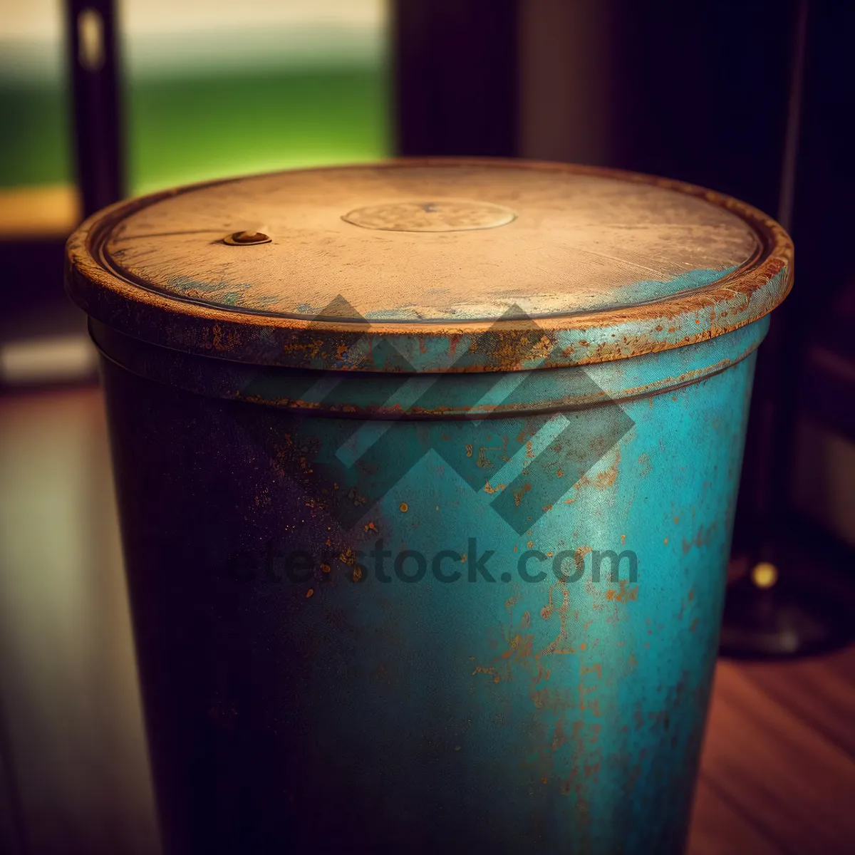 Picture of Container of Refreshing Coffee Beverage in Glass Mug