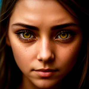 Stunning brunette model with captivating eyes