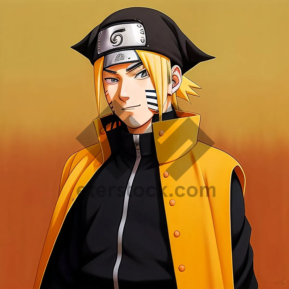 Picture of Graduation Man with Academic Gown and Mortarboard