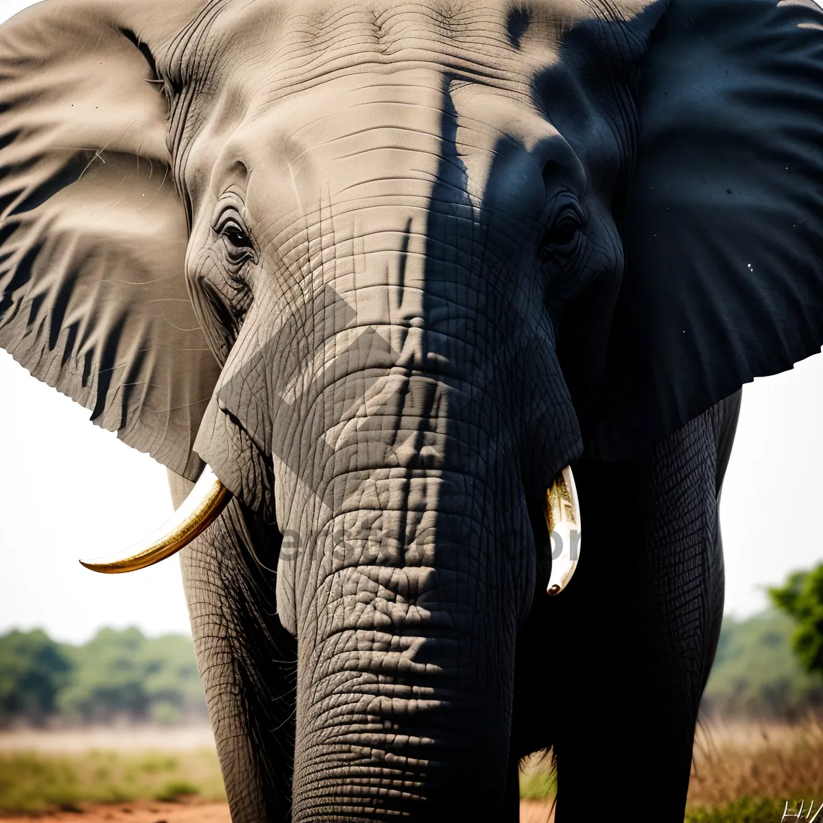 Picture of Wild African Elephant in National Park Safari