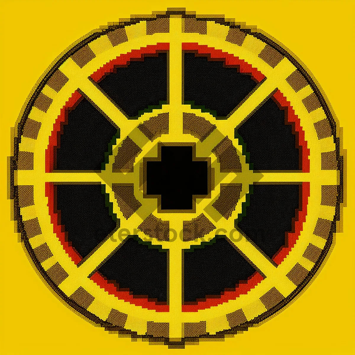 Picture of Caution Round Button Icon