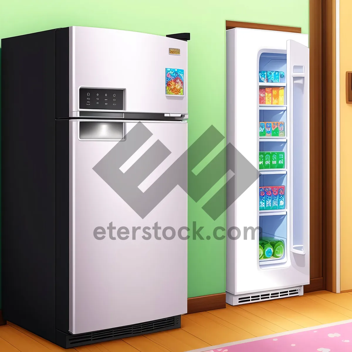 Picture of White Goods Refrigeration System - Home Appliance 3D Mechanism