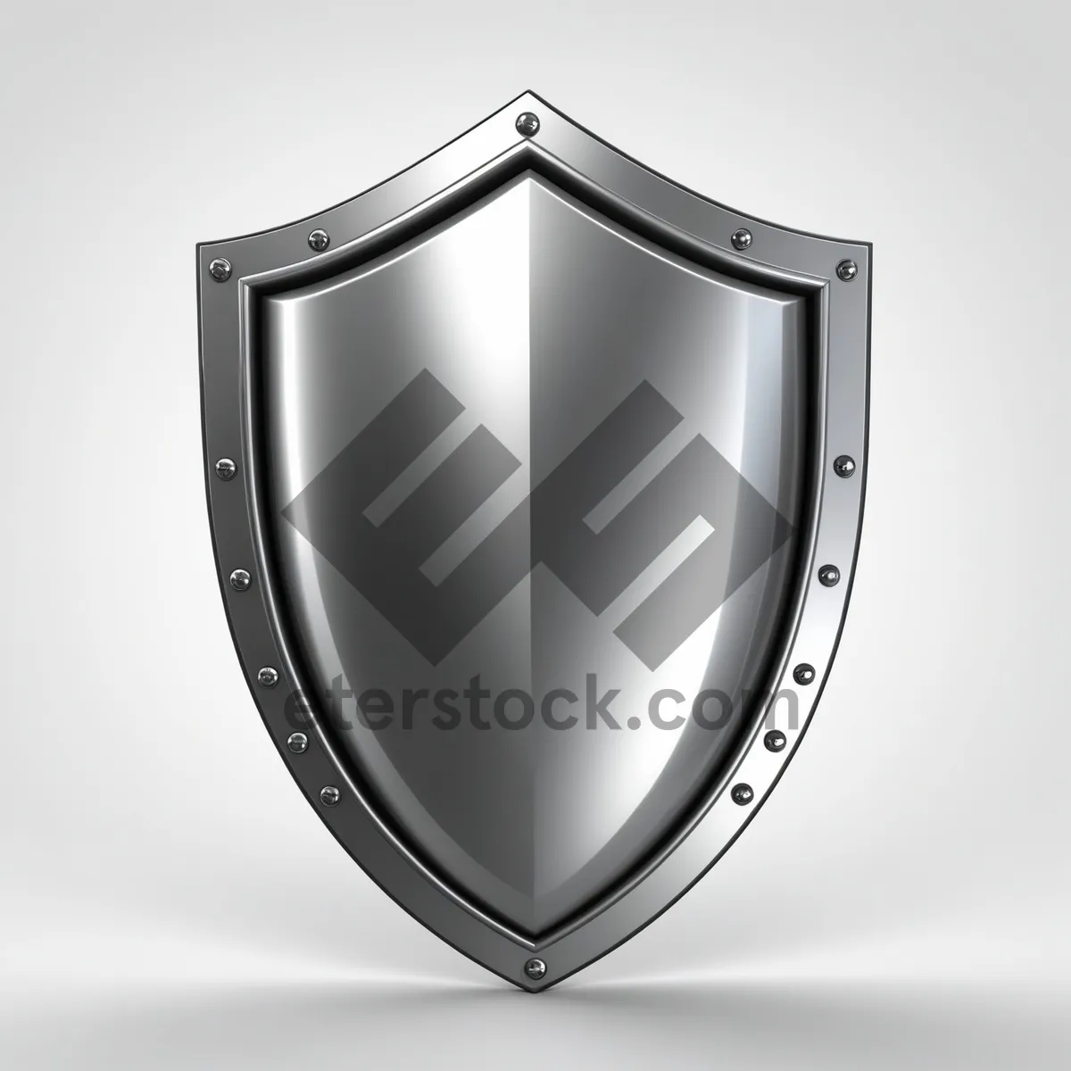 Picture of Metallic graphic emblem with shiny heart icon
