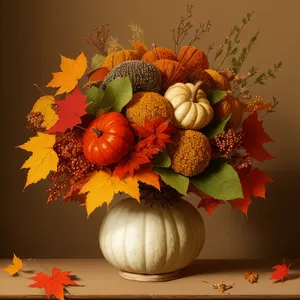 Autumn Harvest: Festive Pumpkin and Garlic Decor
