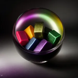 Colorful Shiny Glass Sphere Button Icon