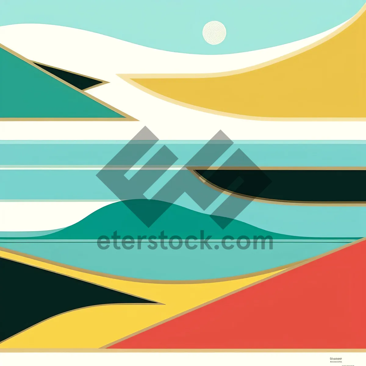 Picture of Modern Abstract Wave Art Design Wallpaper