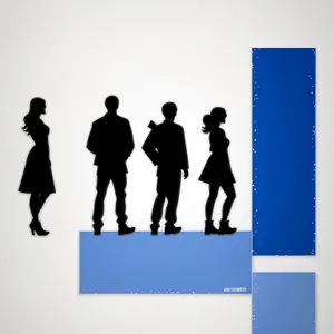 Successful Businessmen in Silhouette Group