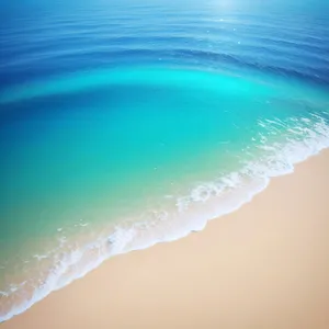 Summer Bliss: Serene Ocean Waves and Sandy Beach