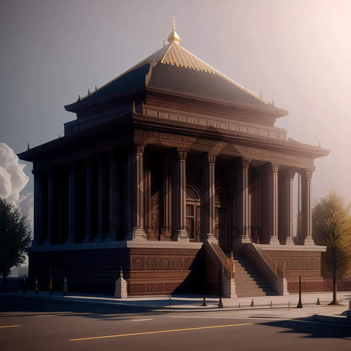 Picture of Iconic Government Monument Against Beautiful Skyline