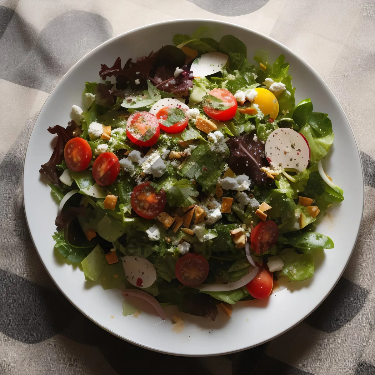 Picture of Fresh and Delicious Grilled Vegetable Salad Plate