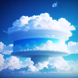 Enchanting Sky Map: Sunlit Clouds Over Atlas