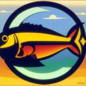 Graphic Art: Symbolic Flag by the Bay