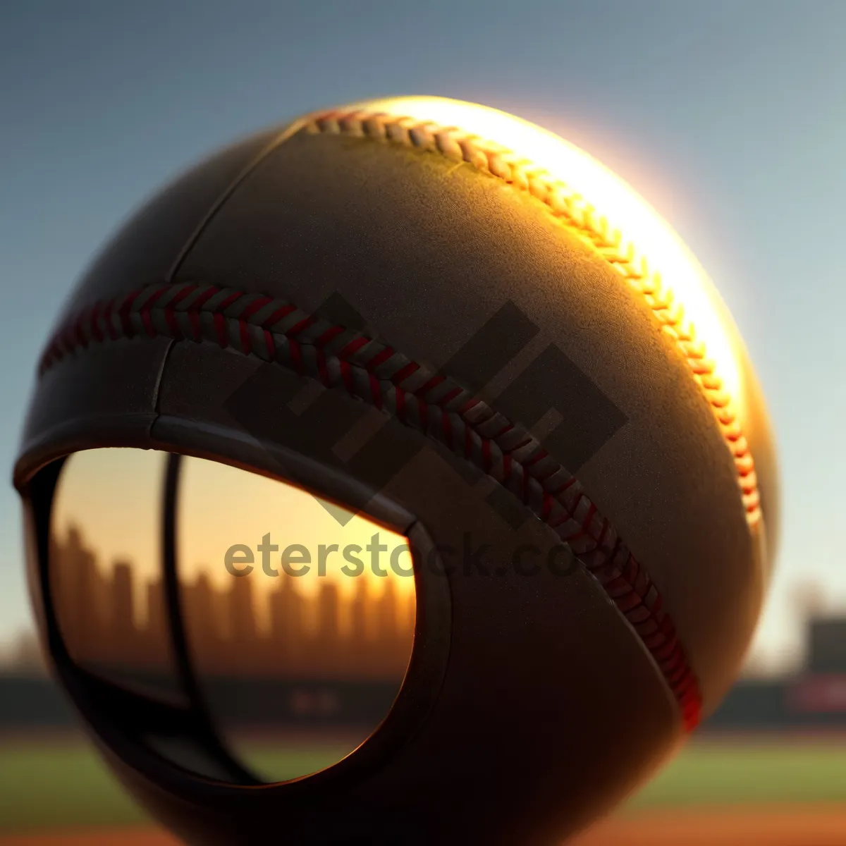 Picture of Sports Equipment: Baseball with Stitching on Sphere