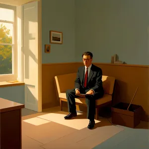 Successful business team meeting around modern office table