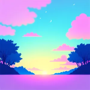 Winter Wonderland Sky Art Graphic