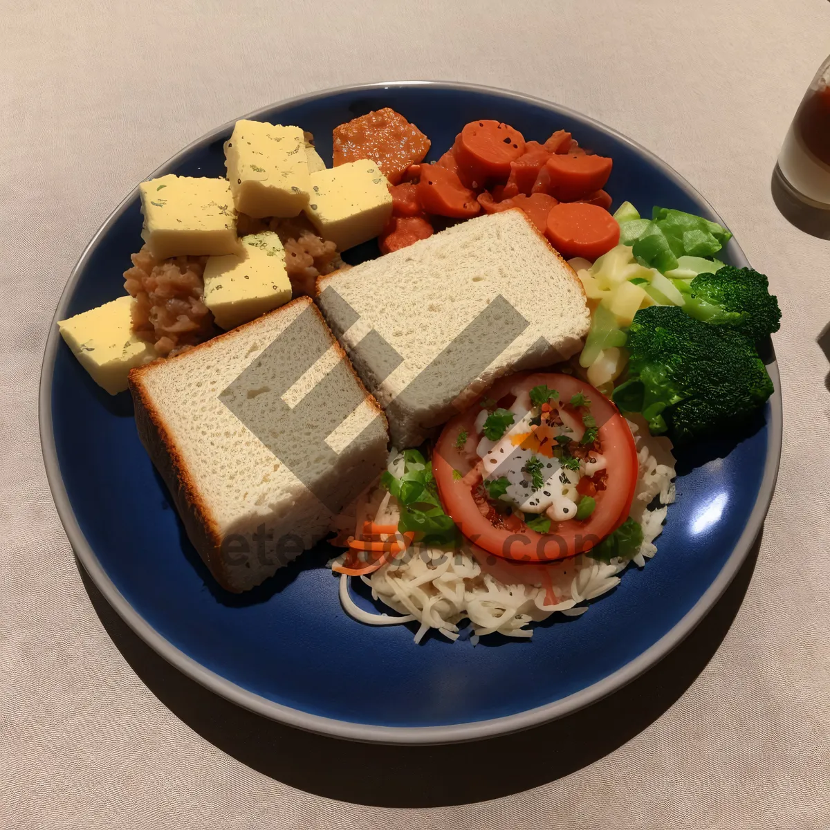 Picture of Delicious and Healthy Grilled Vegetable Plate with Sauce