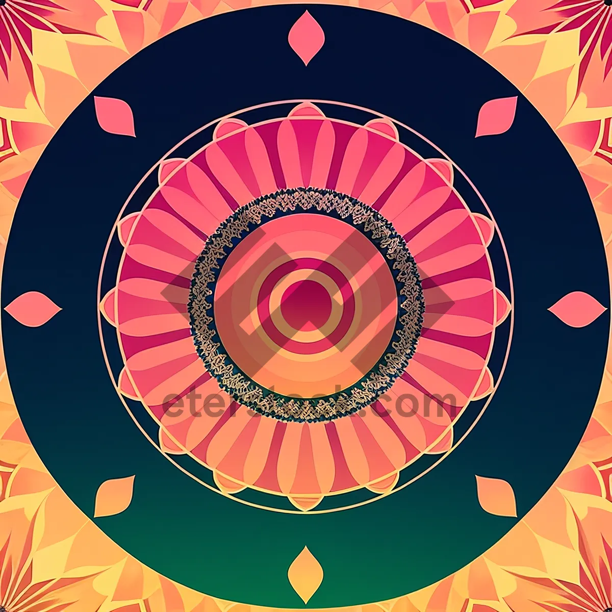 Picture of Hippie-inspired Retro Circle Graphic Design