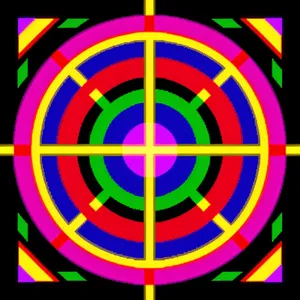 Colorful Circular Maze Design - Artistic Graphic