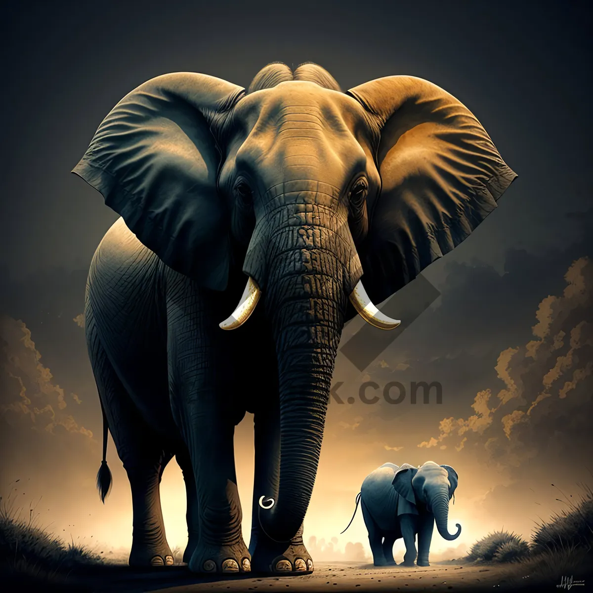 Picture of Majestic African Safari Elephant: Iconic Wildlife in Conservation