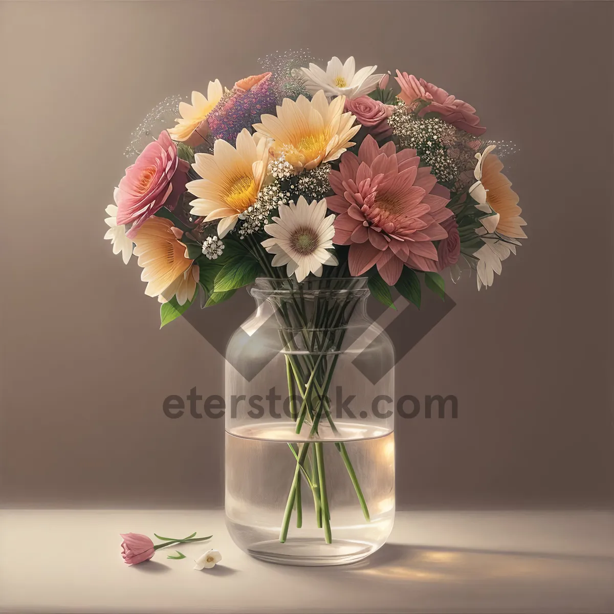 Picture of Spring Blossom Bouquet in Glass Vase