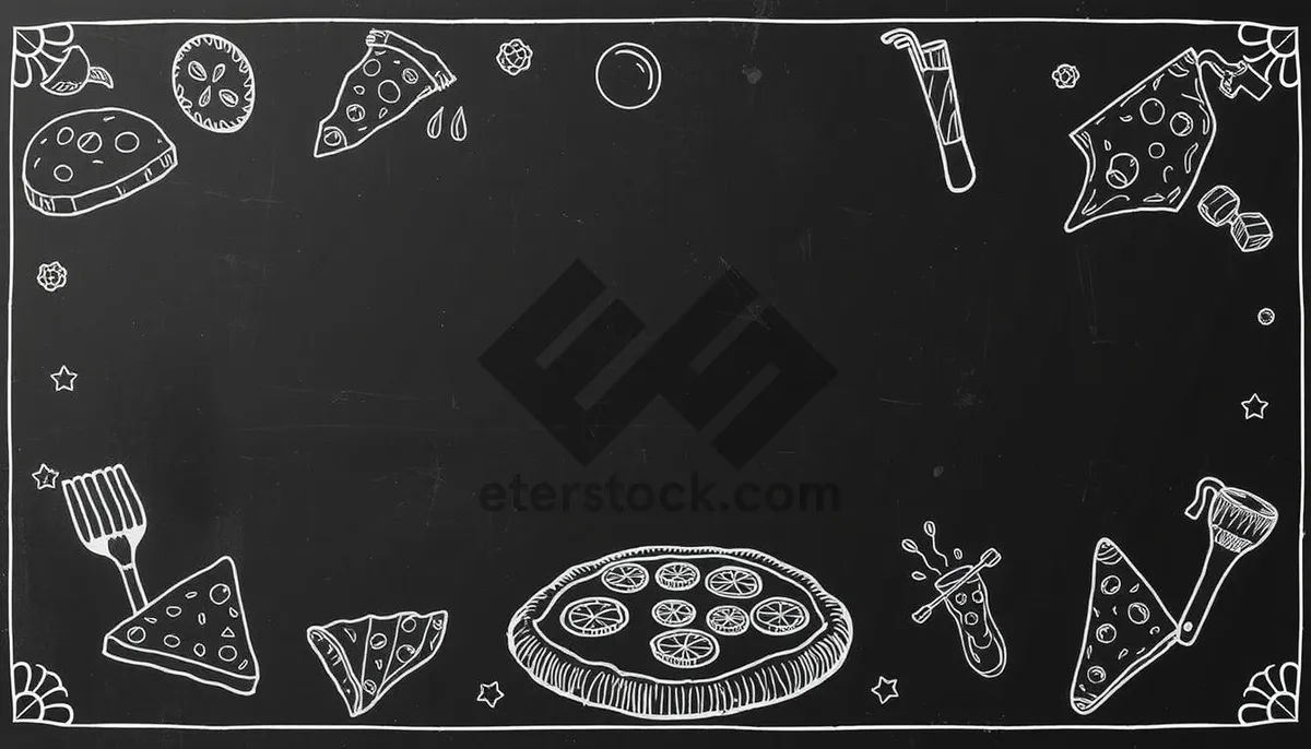 Picture of Blackboard with chalk symbol