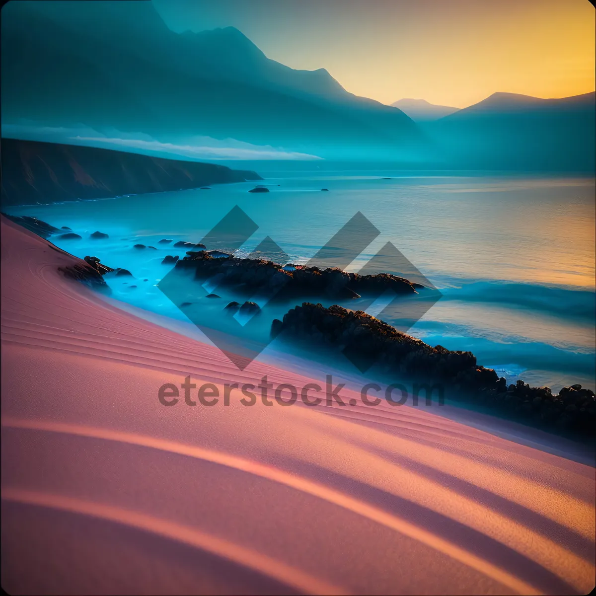 Picture of Serene Summer Sunset over Coastal Dunes