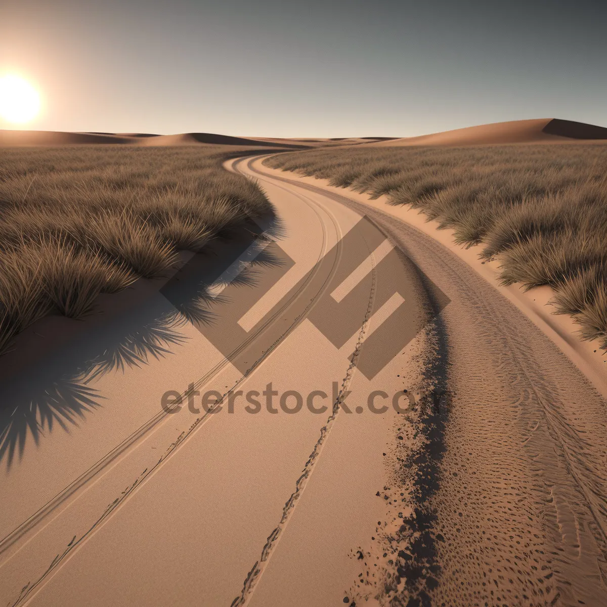 Picture of Serenity in the Sands: A Mesmerizing Desert Sunset