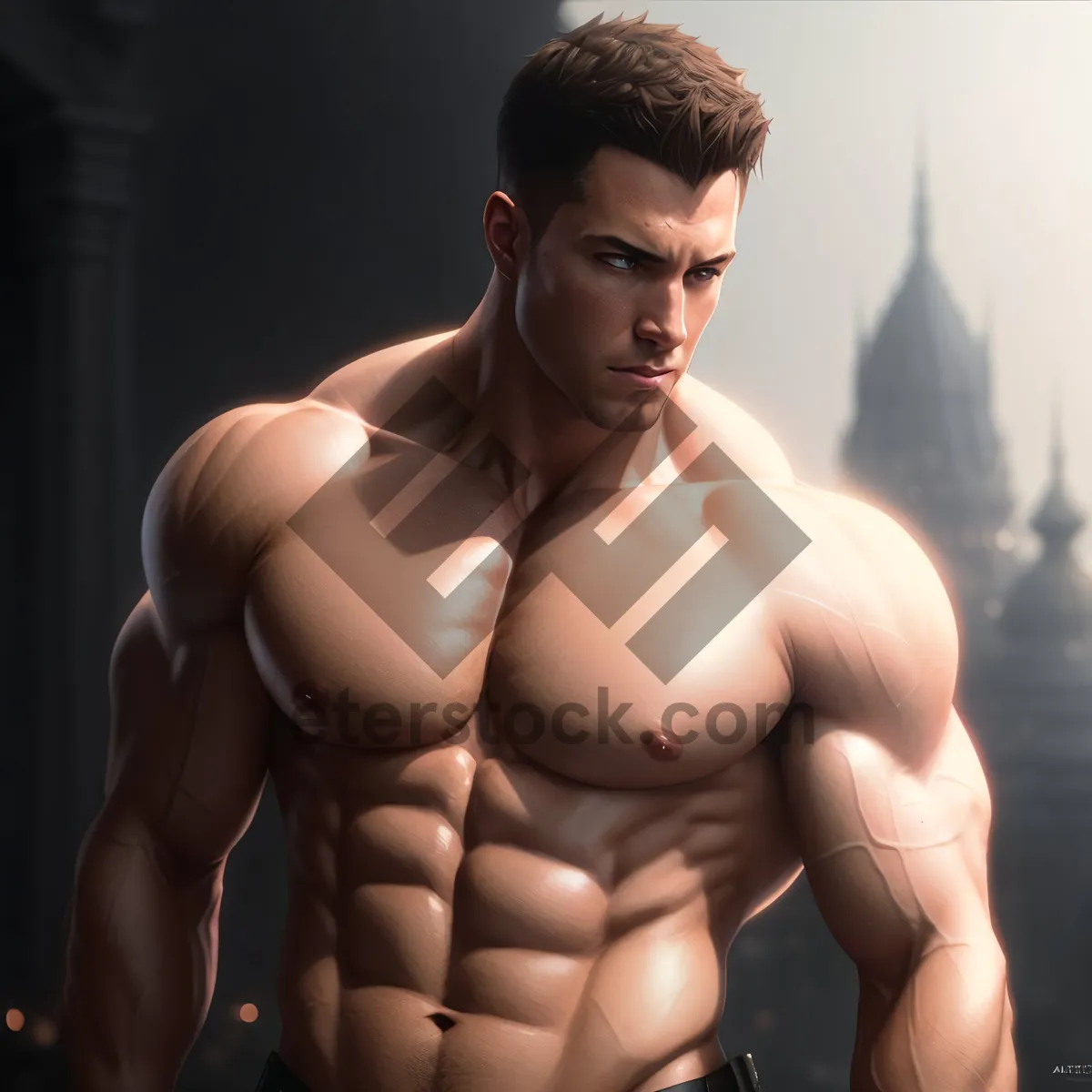 Picture of Seductive Muscular Torso - Dark and Sensual