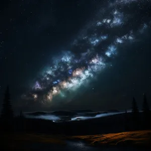 Dark Moon Illuminated by Bright Stars in Galaxy