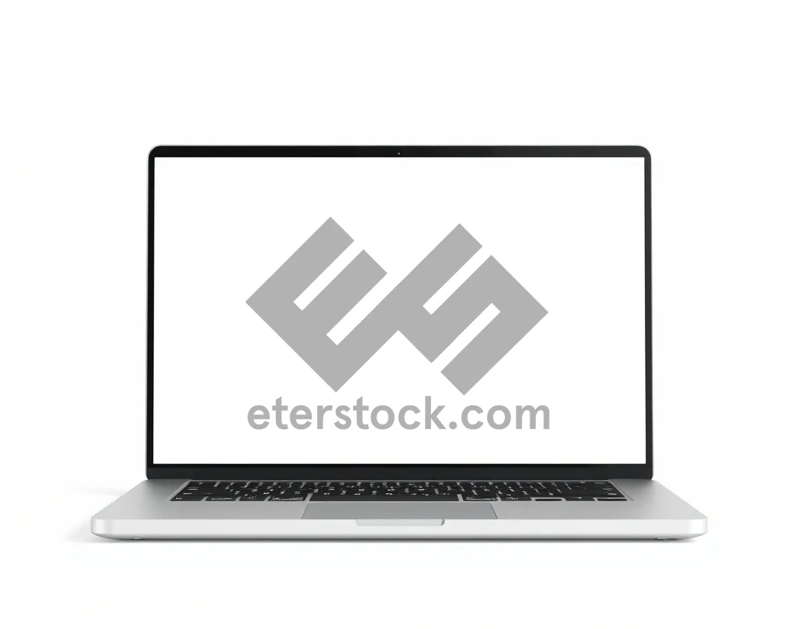 Picture of Modern black laptop for business work in office