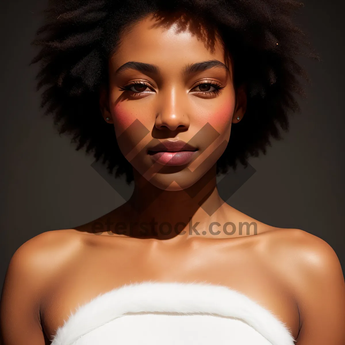 Picture of Sultry Afro Beauty in Elegantly Posed Studio Shot