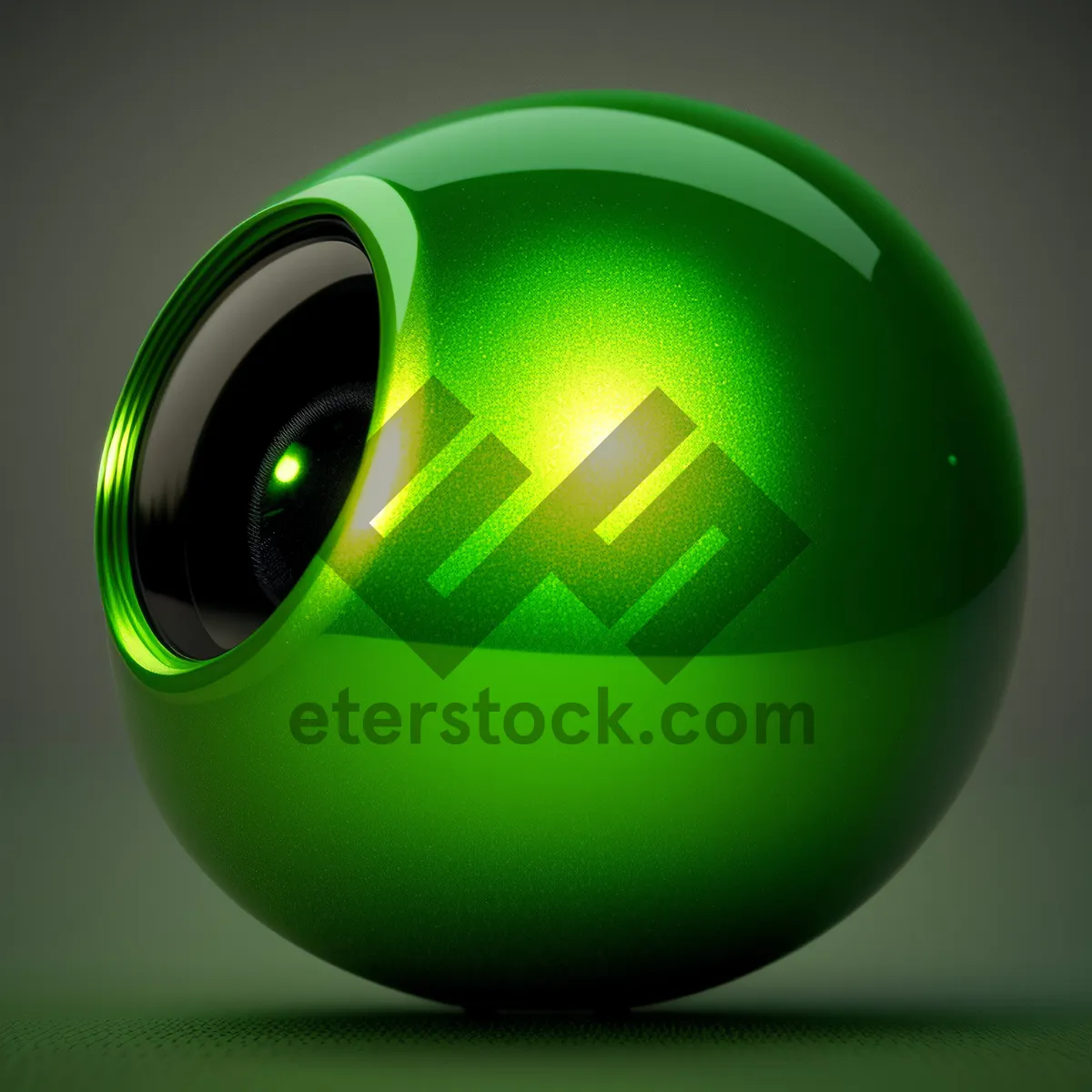 Picture of Shiny Glass Button Icon with Sphere Symbol