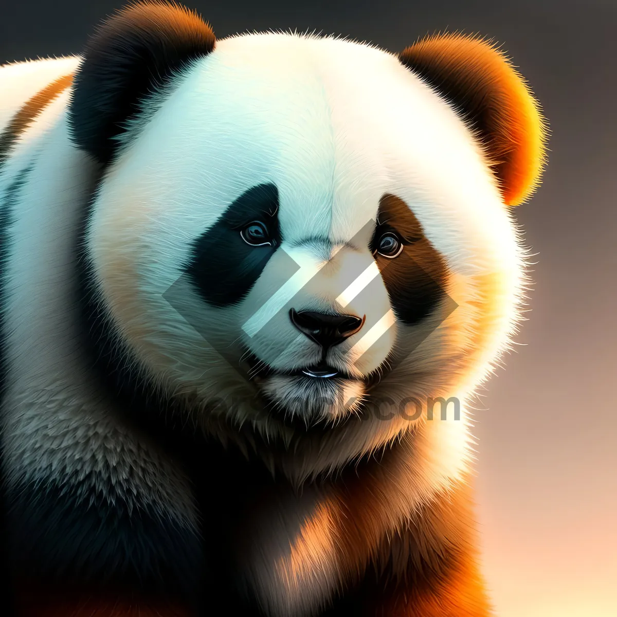 Picture of Cute Giant Panda with Black Spot Eye