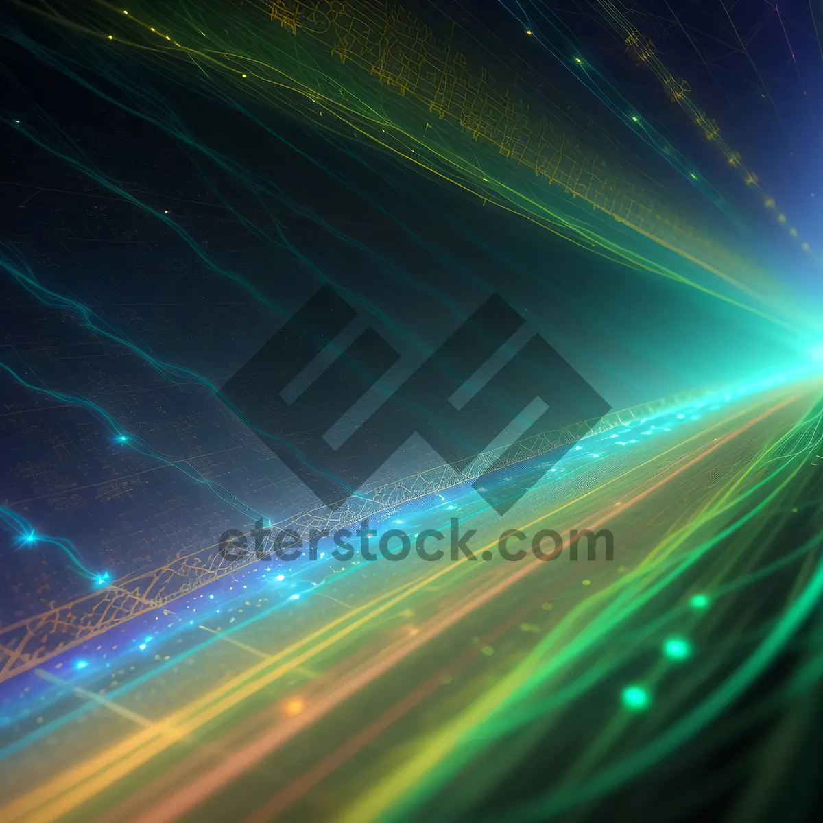 Picture of Futuristic Laser Ray Explosion: Vibrant Energy in Motion