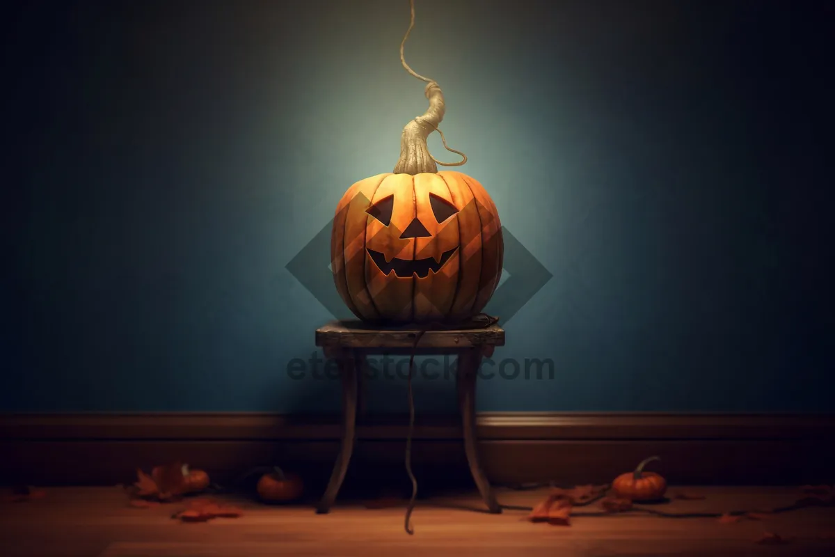 Picture of Scary Pumpkin Lamp for Halloween Decoration