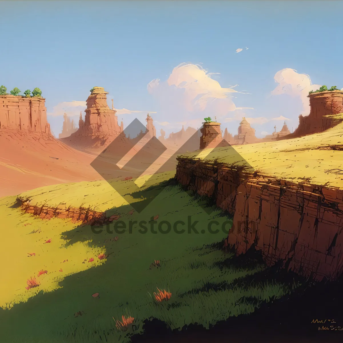 Picture of Southwest Canyon Castle: Majestic Desert Fortress