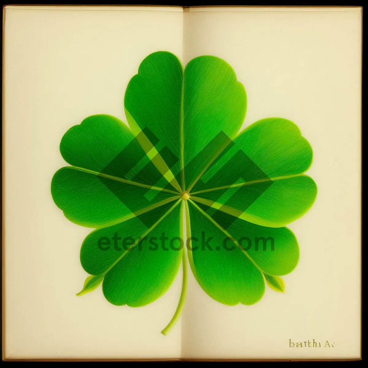 Picture of Colorful Clover Pattern Design: Vibrant Leaf Backdrop