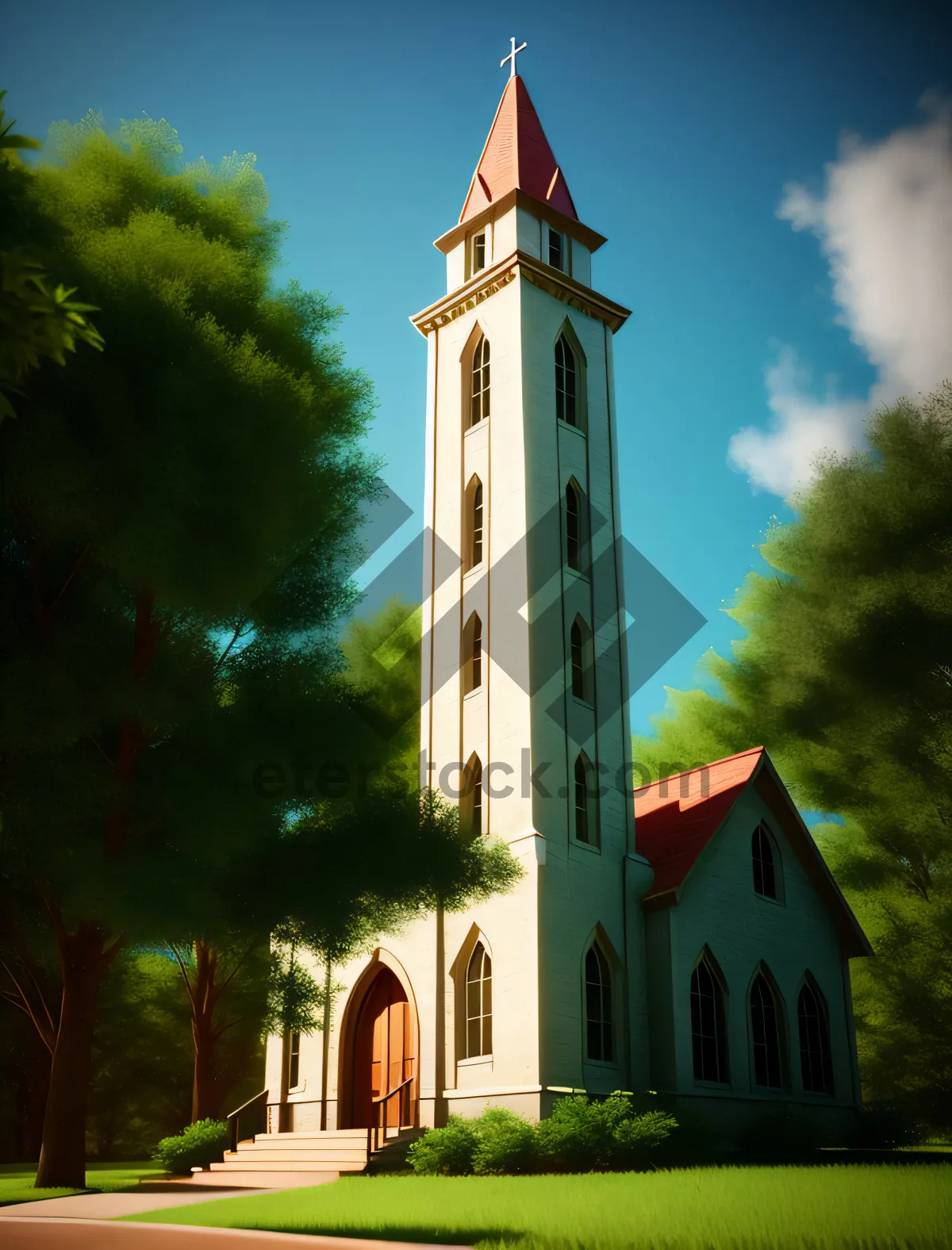 Picture of Tranquil Bell Tower Standing Tall