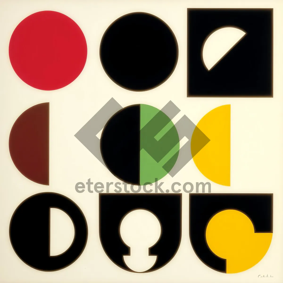 Picture of Shiny web button set of glossy design icons.