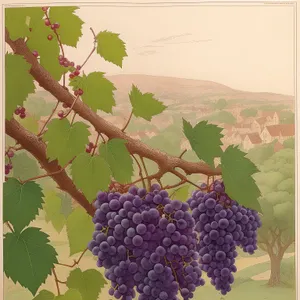 Delicious Autumn Harvest of Purple Grapes