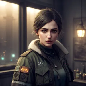 Happy Smiling Brunette Traveler Portrait