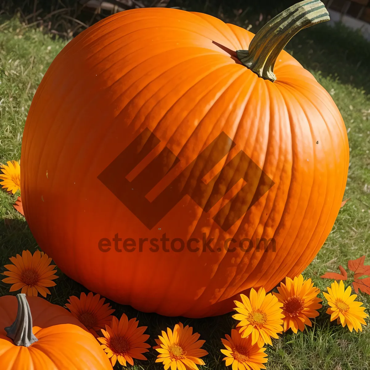 Picture of Colorful Pumpkin Patch Decoration for Autumn Harvest Festival