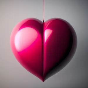 Shiny Glass Heart Icon - Love Web Graphic