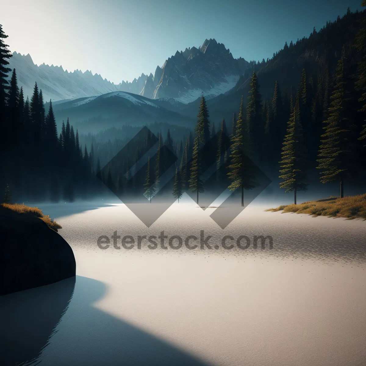 Picture of Winter Wonderland: Majestic Mountain Landscape