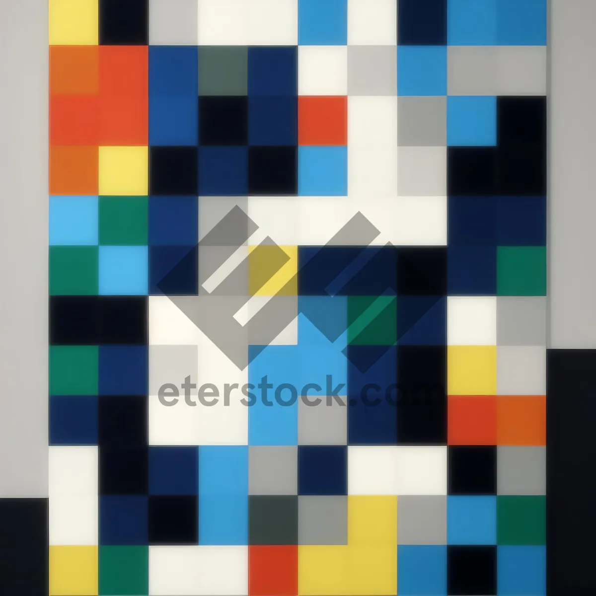 Picture of Colorful geometric mosaic tile design