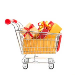 3D shopping cart symbol for e-commerce website