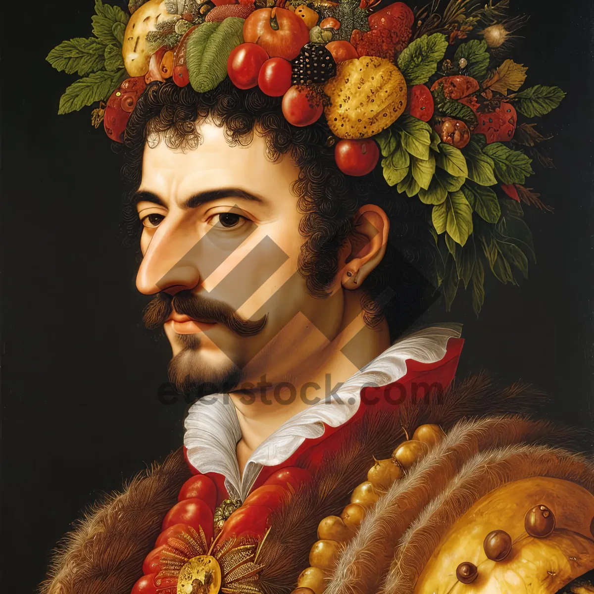 Picture of Entertaining Comedian Portrait with Vibrant Maracas and Costume